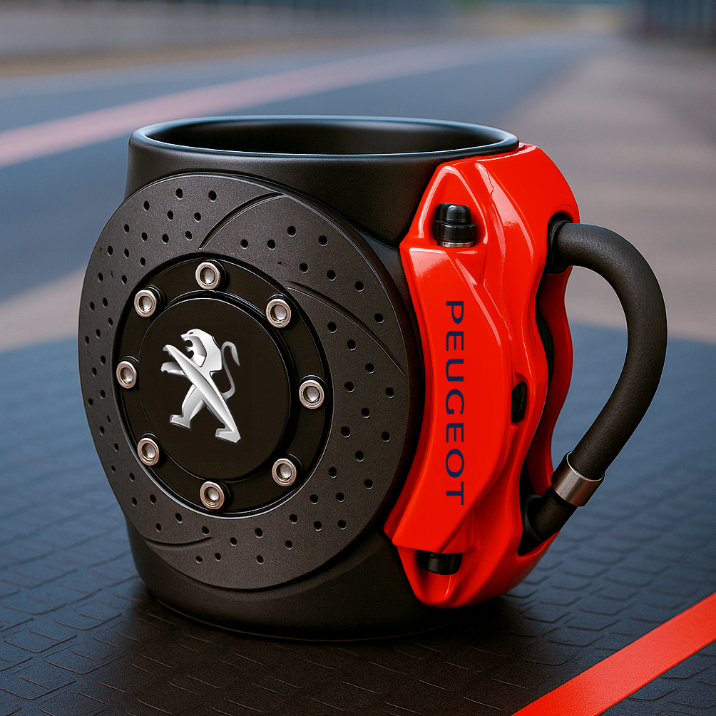 🏎️the coolest brake caliper mug with a car logos