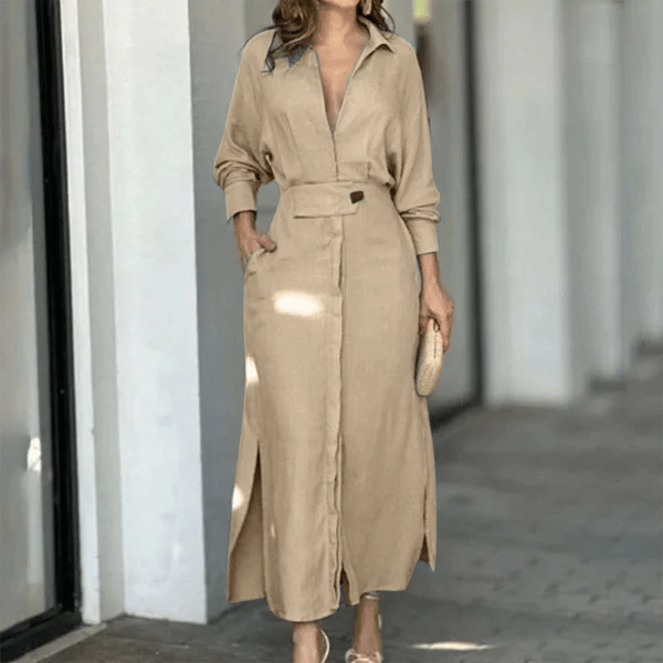 🎁49% OFF🎁2025 Cotton And Linen Solid Color Maxi Dress