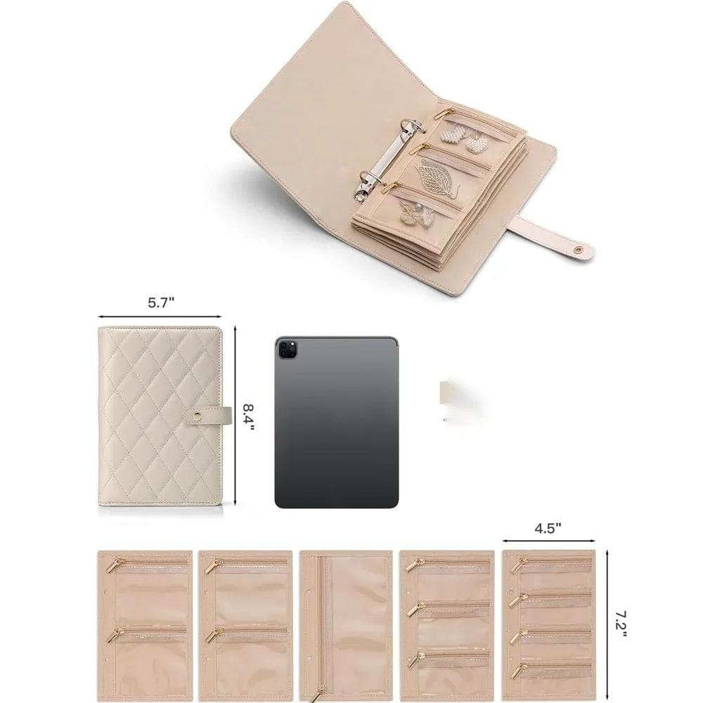 JewelBook - Portable Leather Jewelry Storage Book