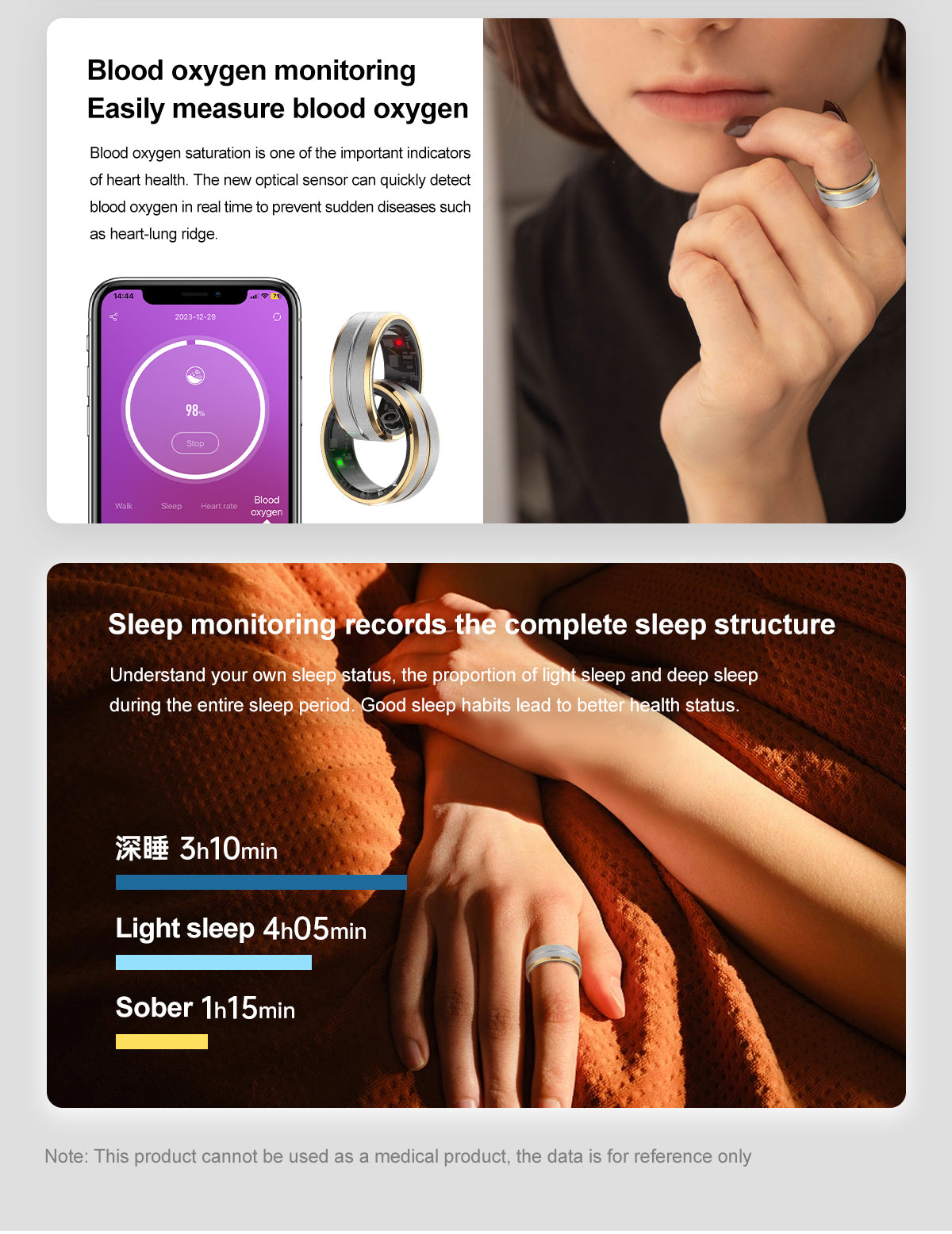 (🔥50% off) Smart Ring (IP68 Waterproof) Compatible with iOS and Android