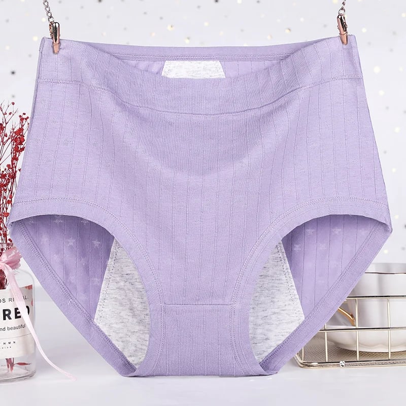 🌈9.99USD💗 - High waist large size pure cotton antibacterial leakproof physiological underwear