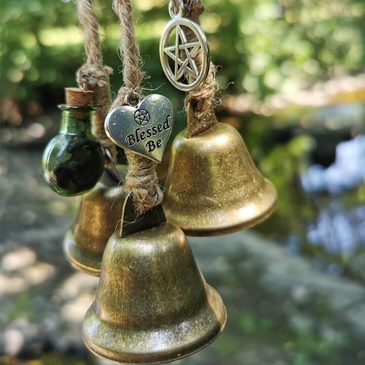 Witches Bells, Door Protection Charm, Wicca Decor(Clearing Negative Energy).