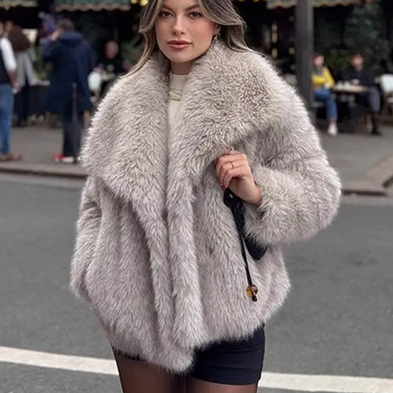 💖LAST DAY SALE 50% OFF!!⏳50K+ SOLD! 🎁✨Women's Luxury Fluffy Short Coat