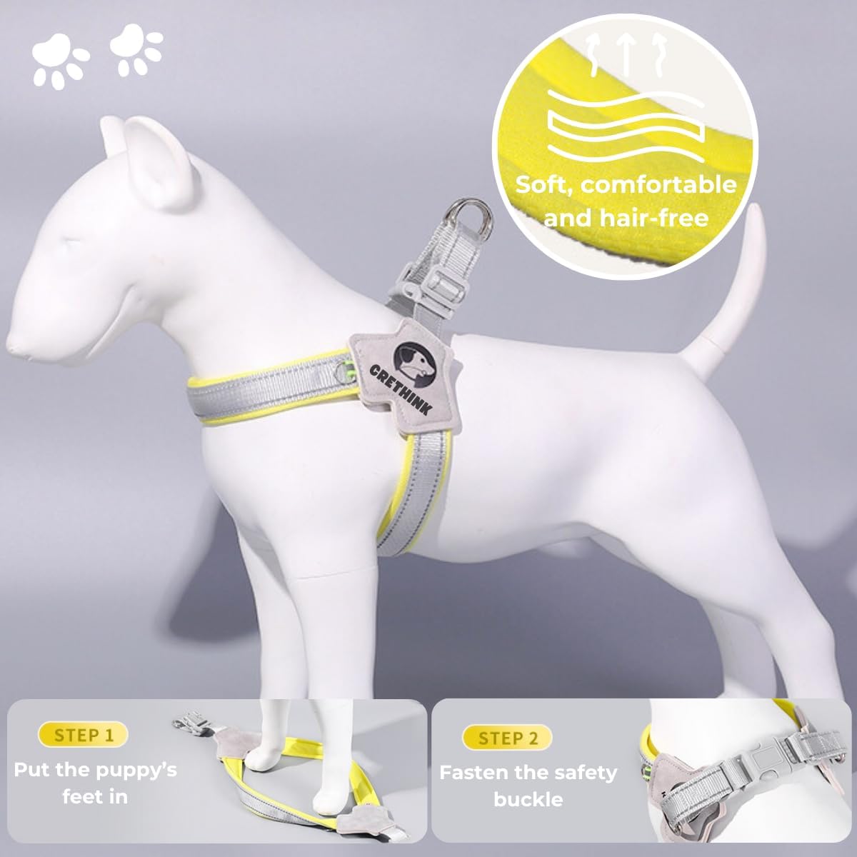 Mesh Fabric Reflective Dog Vest-Buy and get a free rope