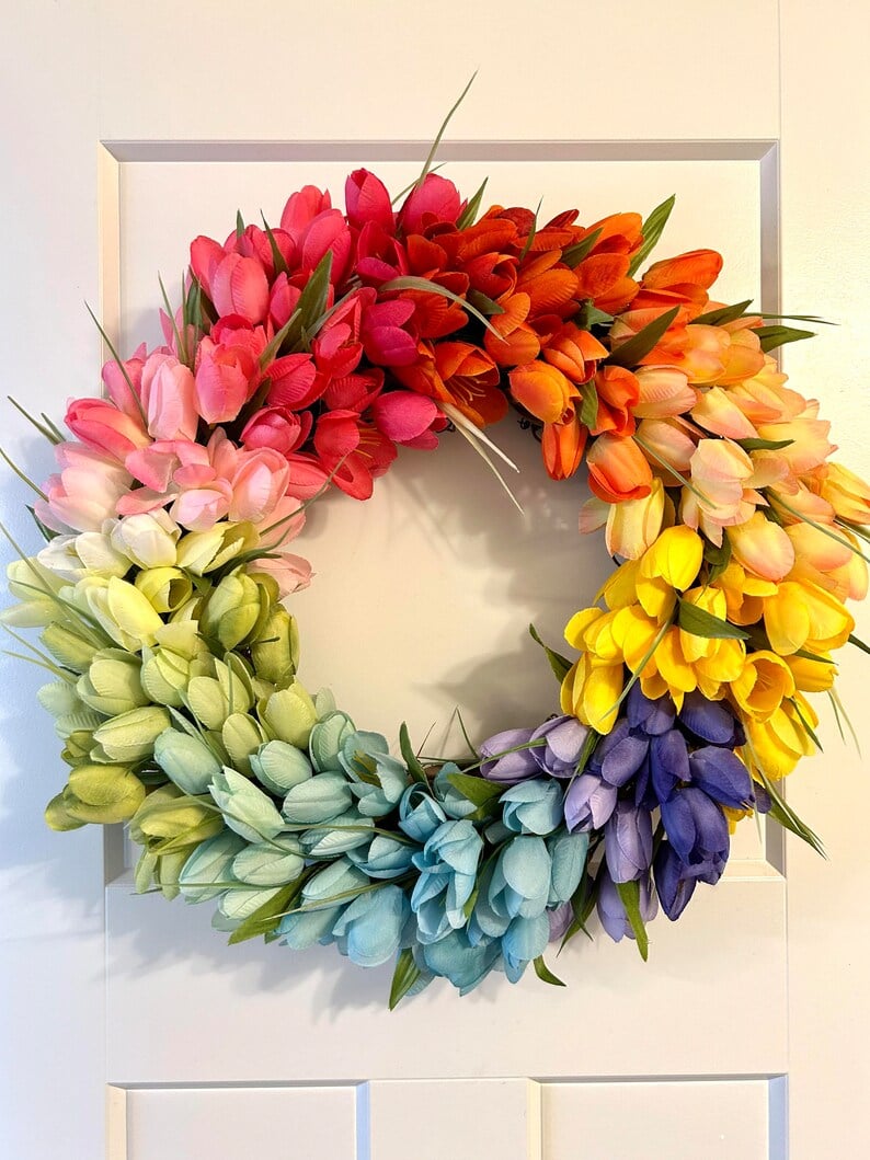 UV Resistant Lifelike Artificial Tulips Flowers