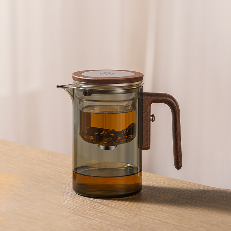 Tea Infuser Teapot | One-Click Brew Control | Heat-Resistant Glass | Drip-Free Pour | SereniCup
