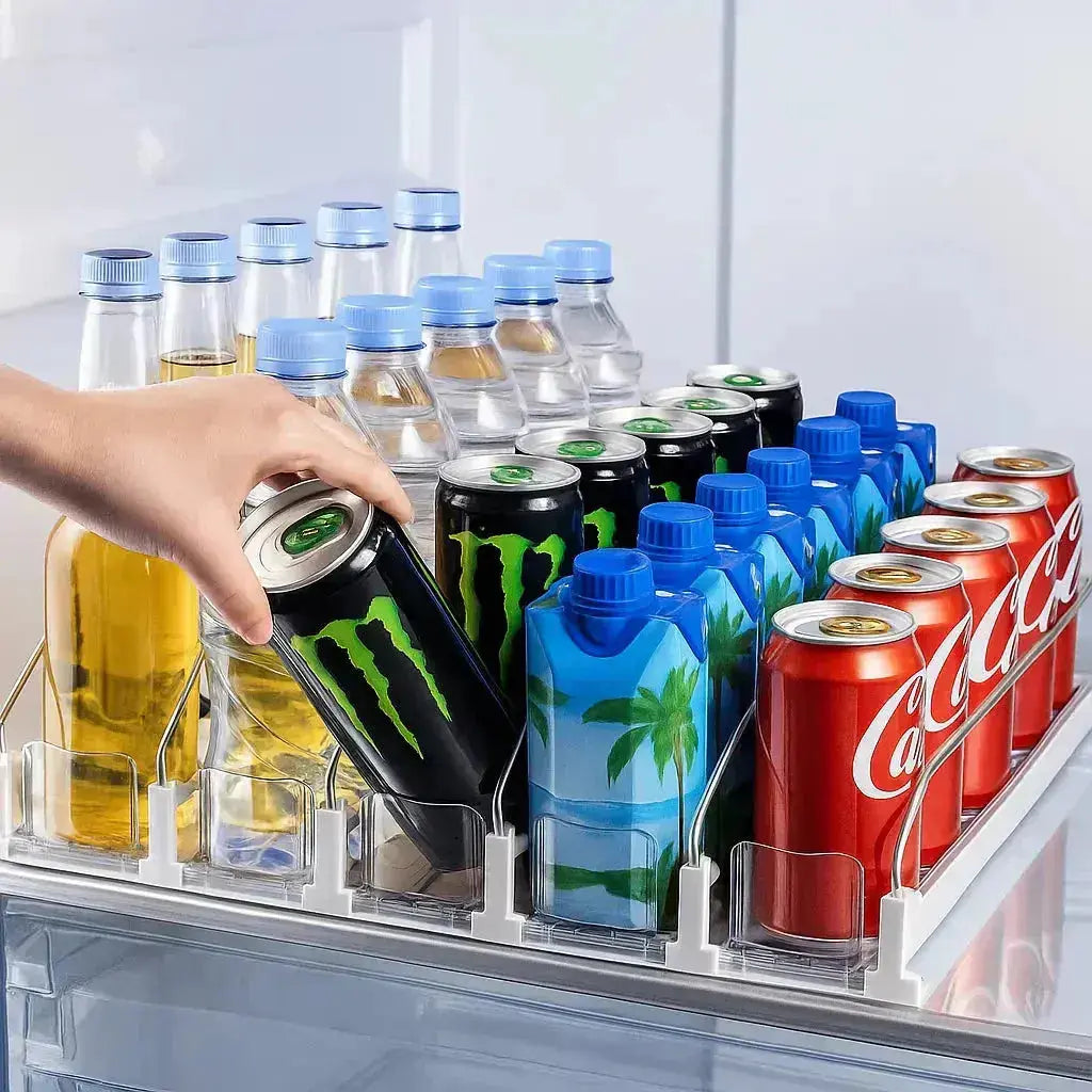 🥤Refrigerator storage rack with pop-out tray