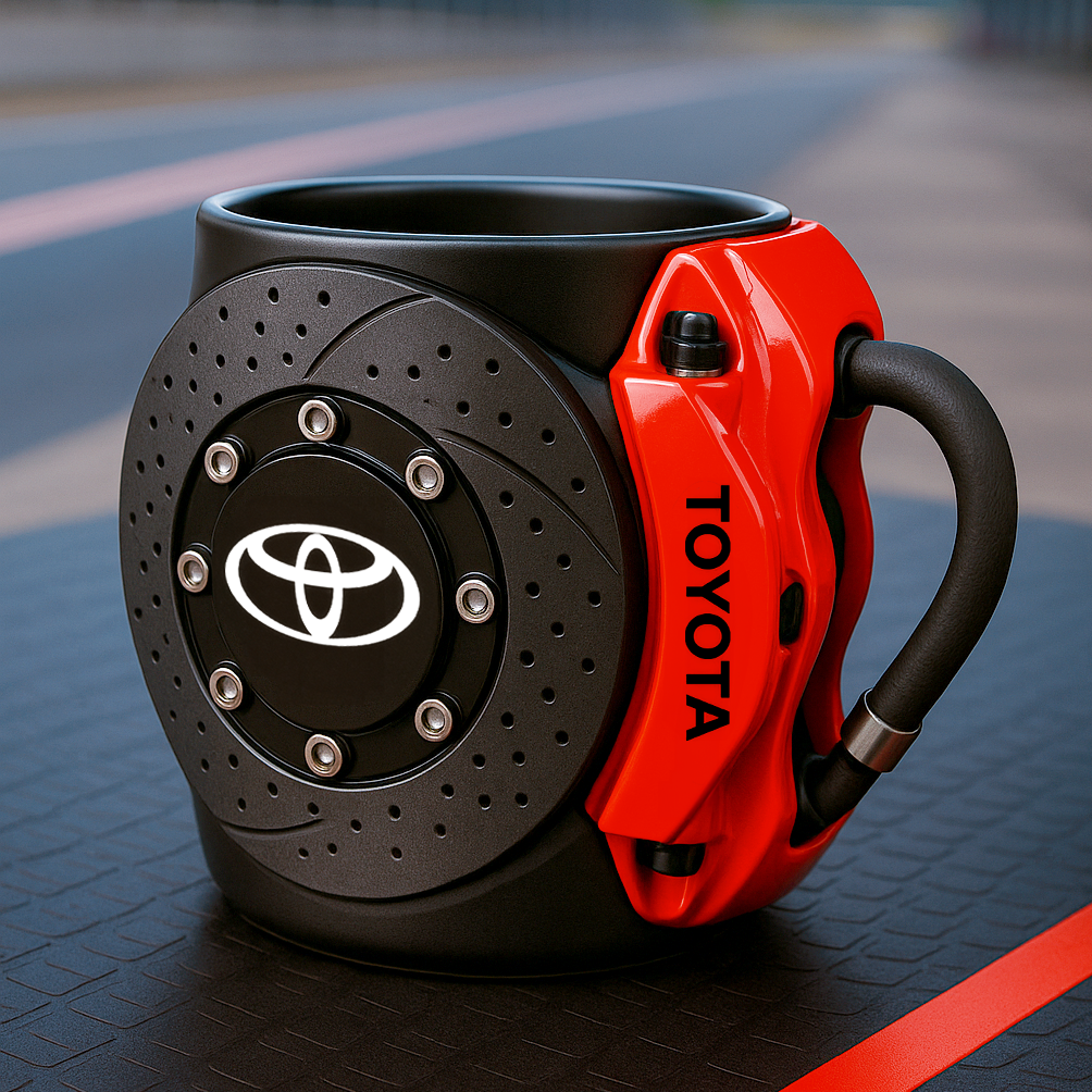🏎️the coolest brake caliper mug with a car logos