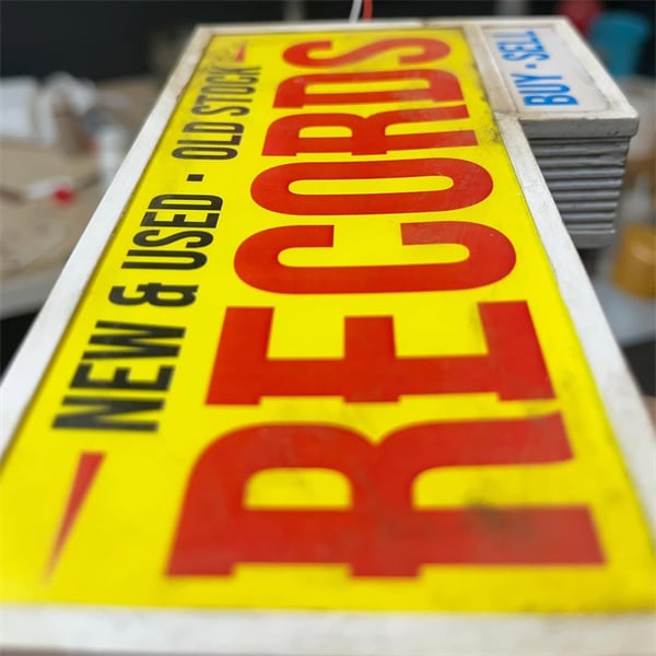 Record Store Retro Wall Light - Record Collector Gift