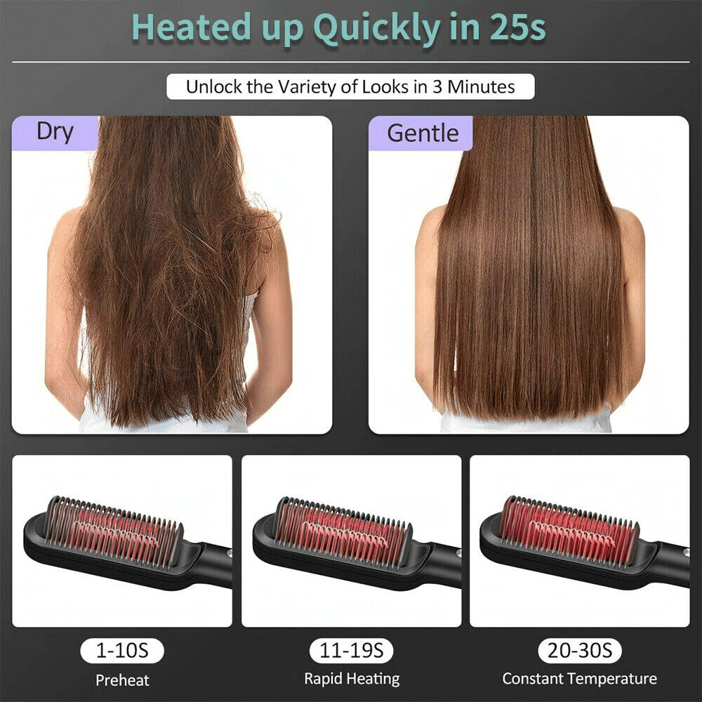 💕55%0FF-negative ion hair straightening styling comb