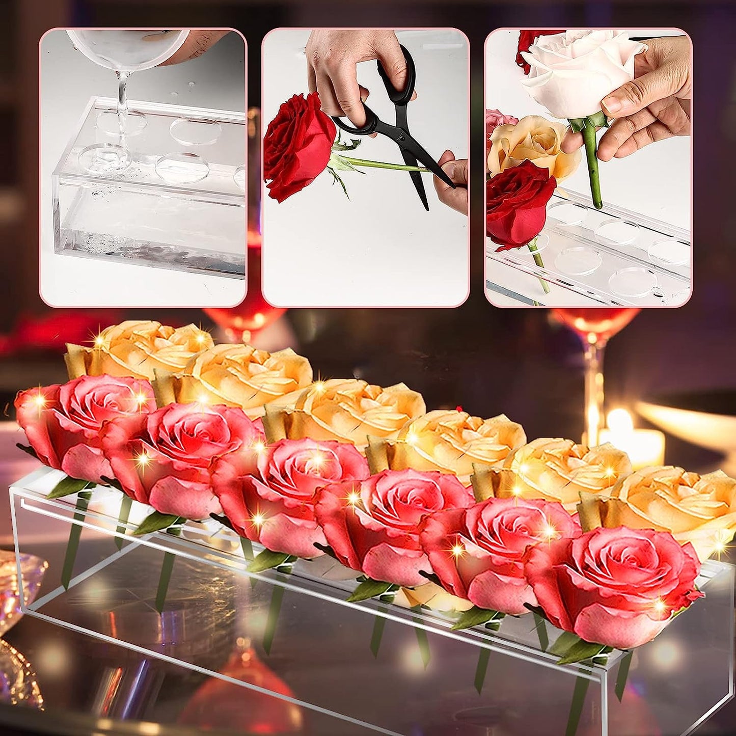 💥This Week's Special Price $26.99🎁Rectangular Acrylic Flower Box/Flower Vase