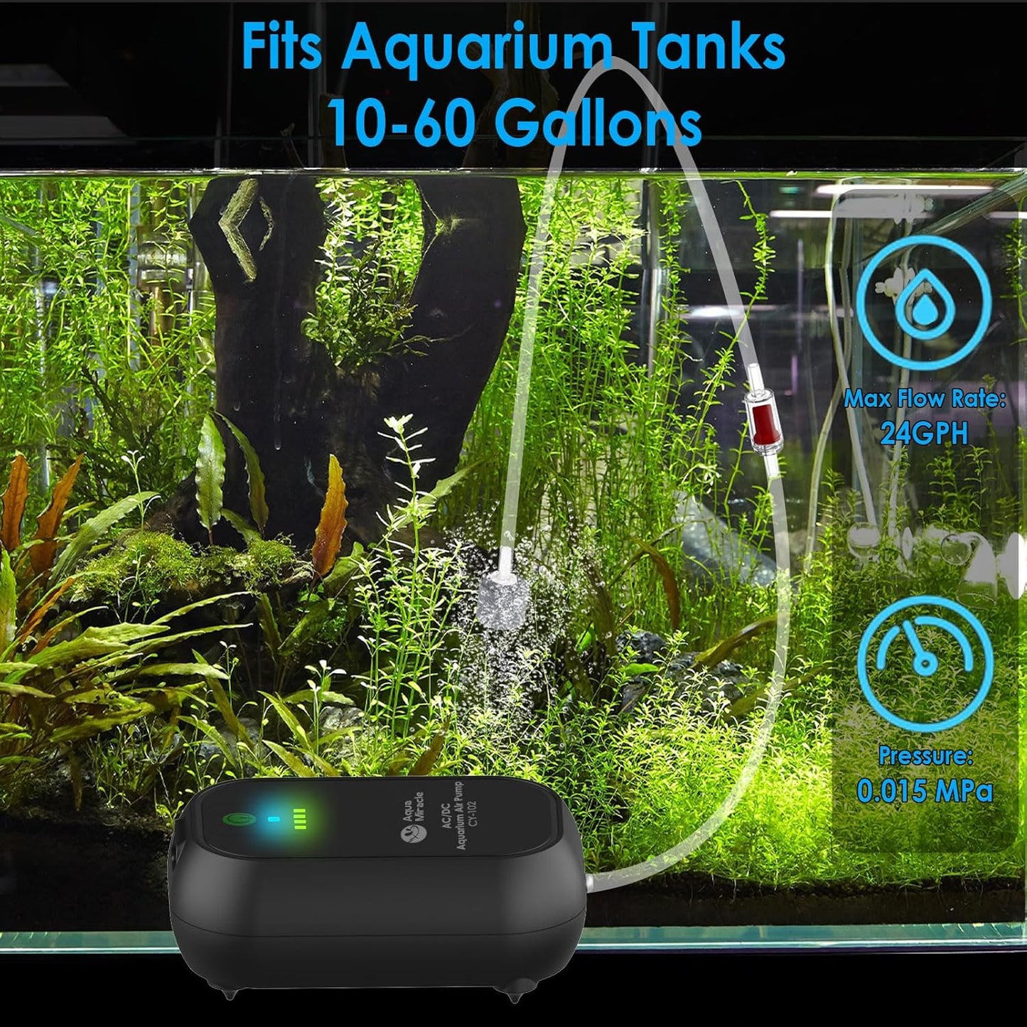 🎁🔥 Aquarium Air Pump Rechargeable Aerator for Bait Bucket