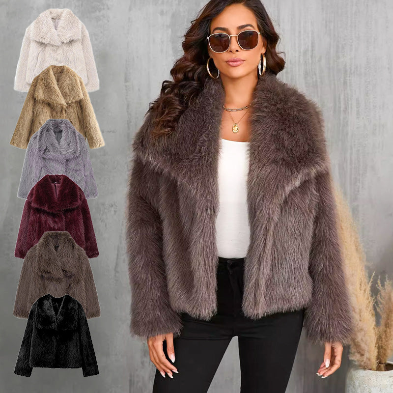 💖LAST DAY SALE 50% OFF!!⏳50K+ SOLD! 🎁✨Women's Luxury Fluffy Short Coat
