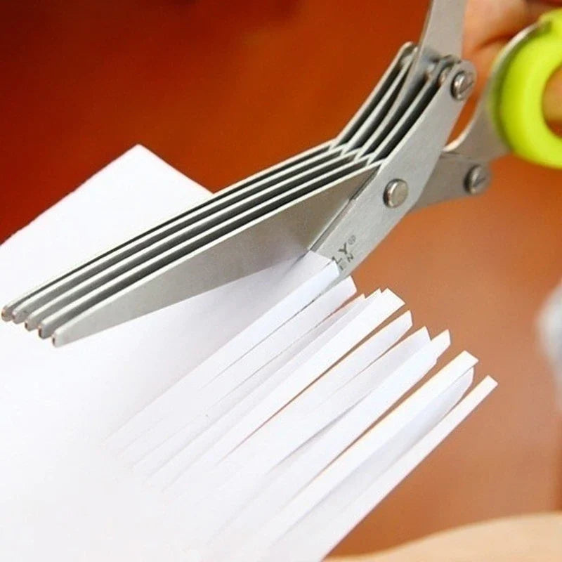 🔥Bestseller $9.99🔥 - 5 Blade Kitchen Salad Scissors✂️