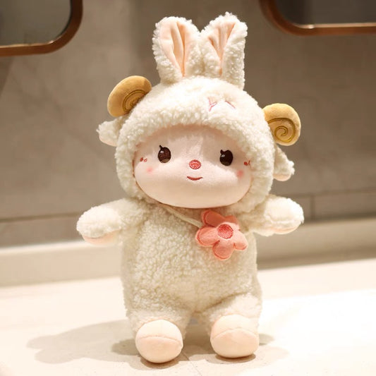 Plush white rabbit