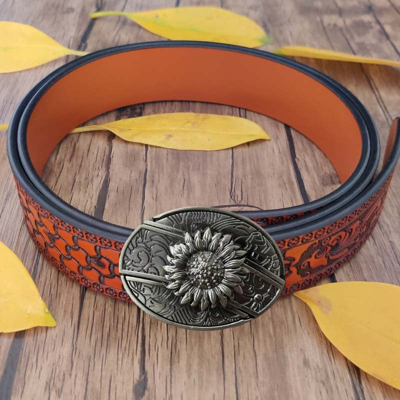 🔥LAST DAY 50% OFF🔥Fashion Punk Men's Hidden Folding Knife Leather Belt