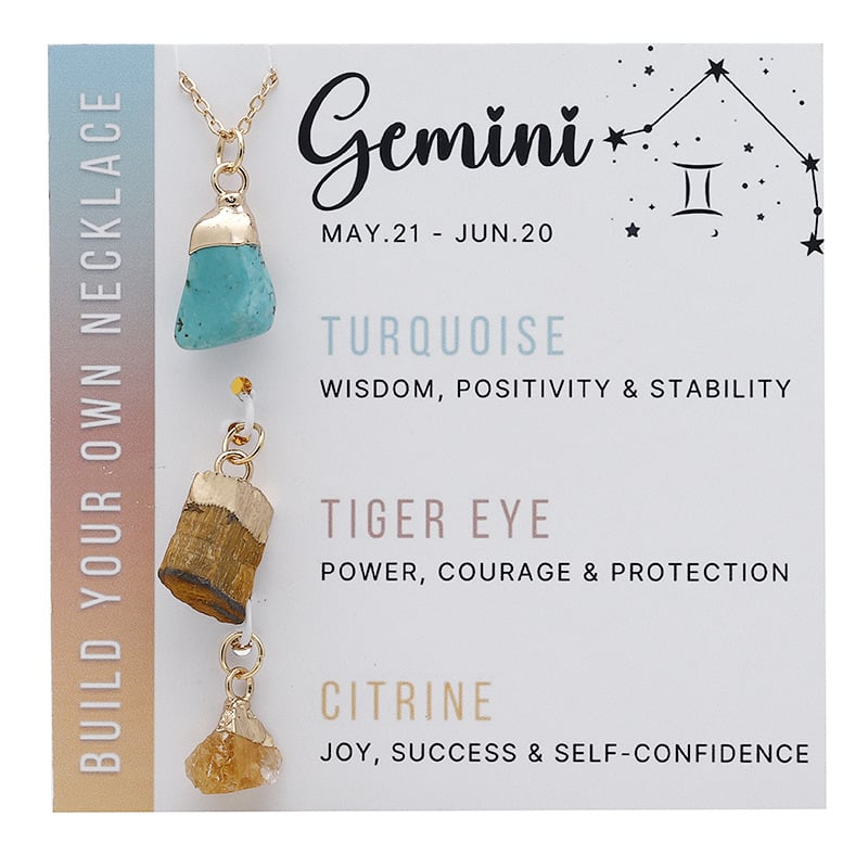 12 Zodiac Birthstone Necklace