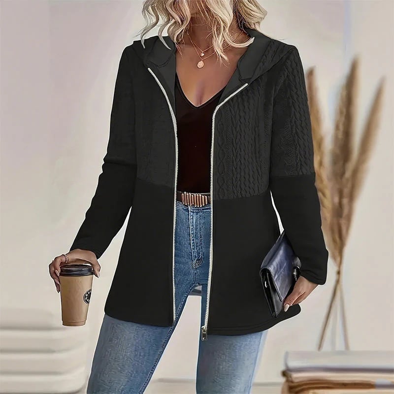 Women’s Trendy Hooded Long Sleeve Zip-Up Jacket