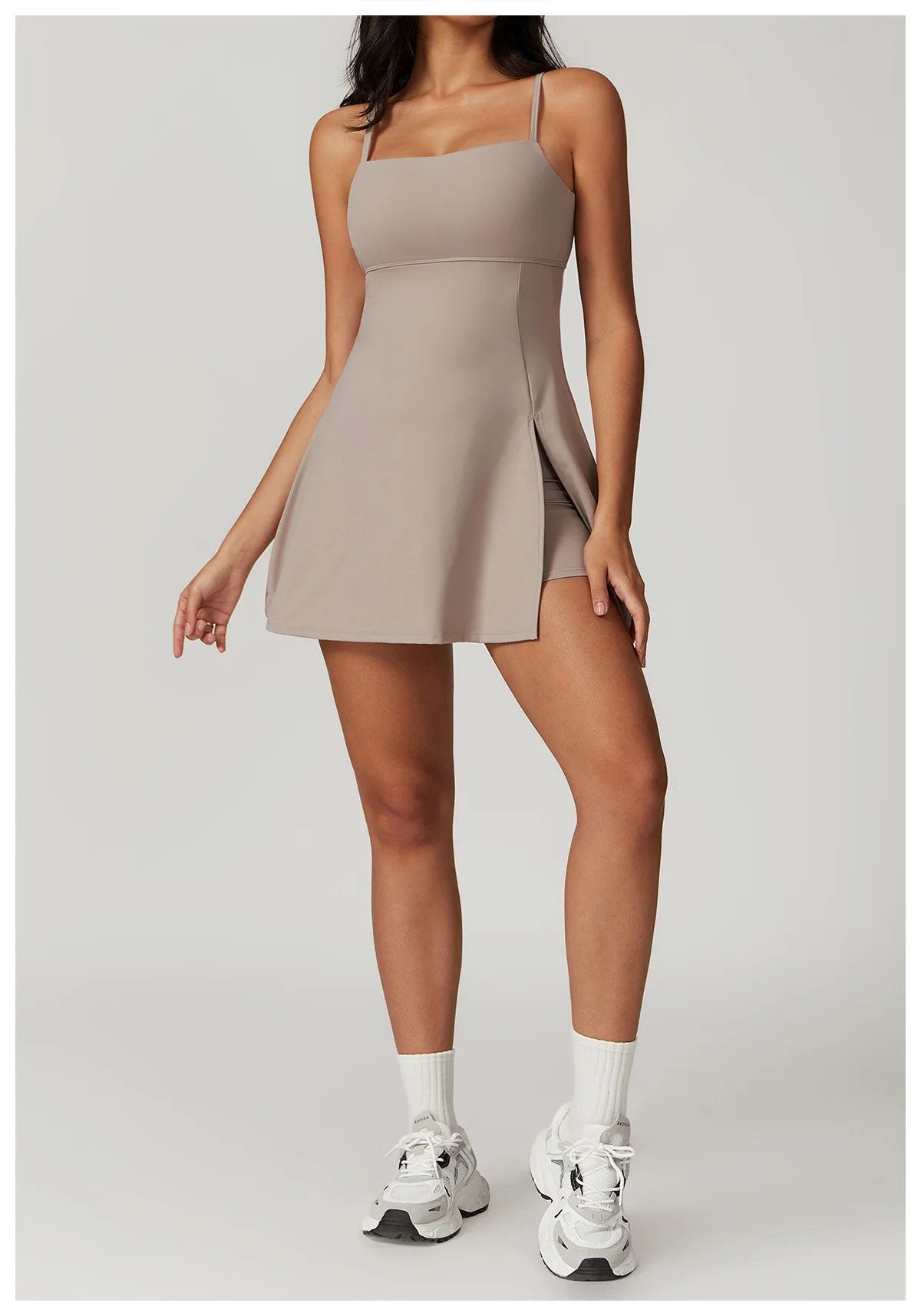 🔥SALE 49% OFF🔥2 in 1 Split Hem Sports Dress - Buy two and get free shipping!