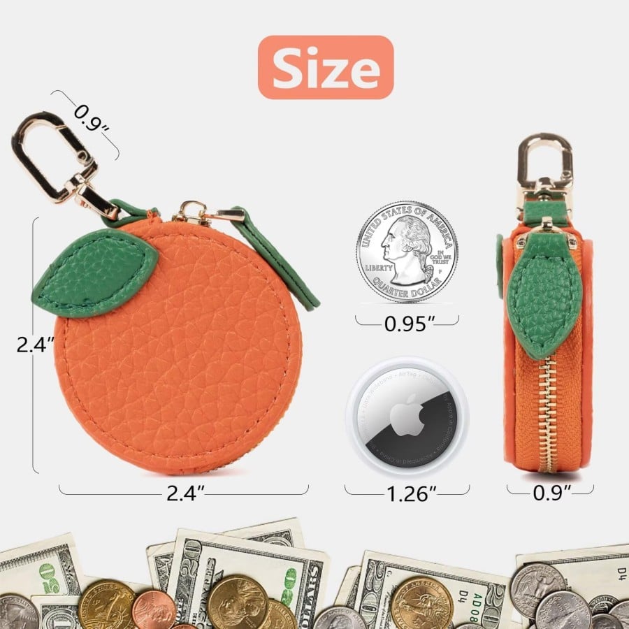 🍊Cute Fruit Coin Purse Bag Charm Airtag Accessories