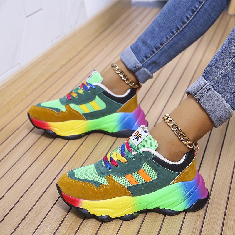 (CHRISTMAS SALE)  | Comfortable & Stylish Rainbow Sneakers