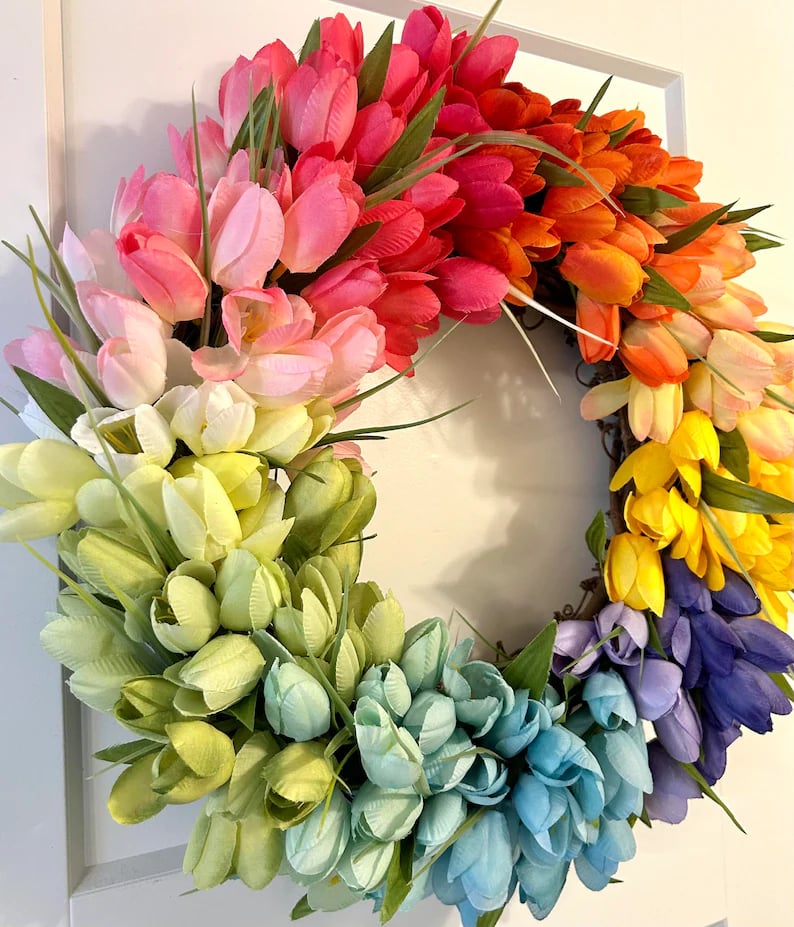 UV Resistant Lifelike Artificial Tulips Flowers