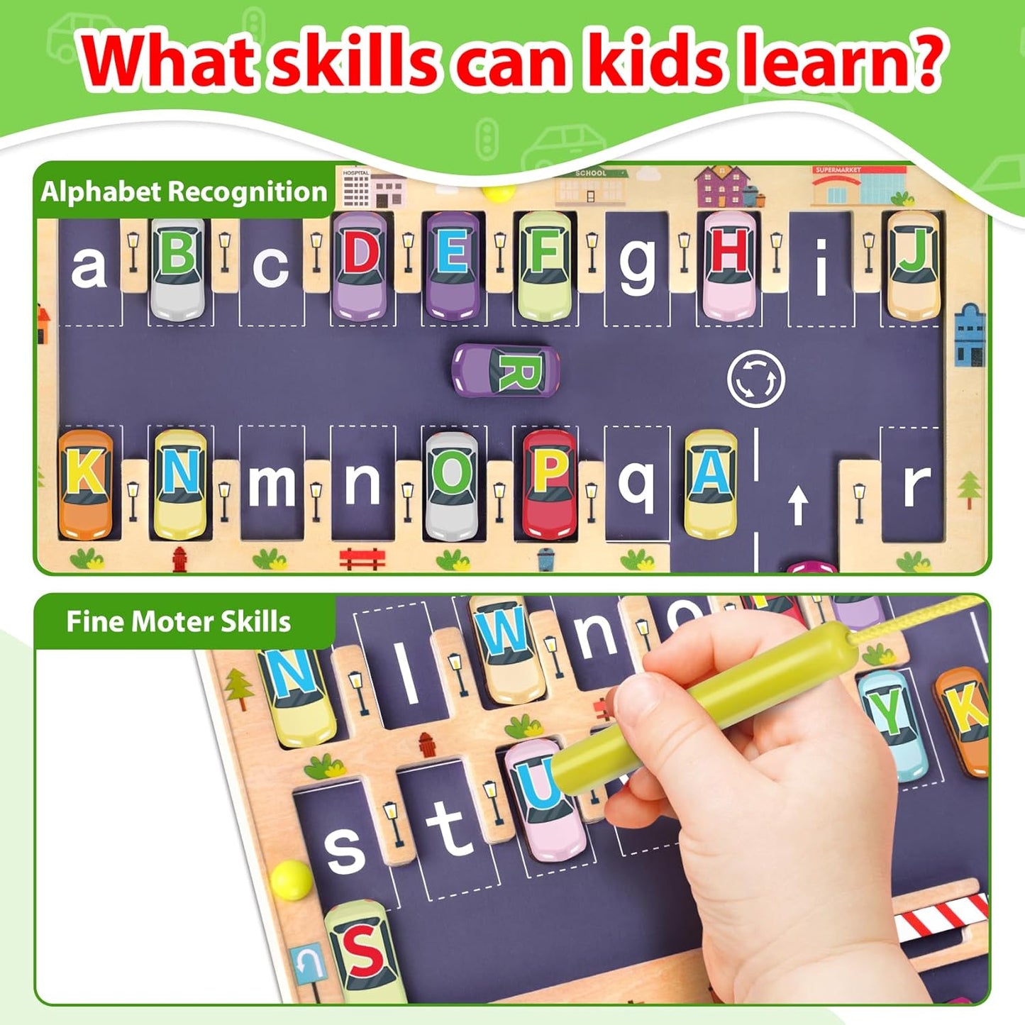 MagnetPlayset - Magnetic Wooden Letter Maze Puzzle