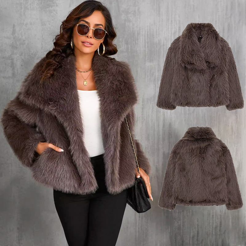 💖LAST DAY SALE 50% OFF!!⏳50K+ SOLD! 🎁✨Women's Luxury Fluffy Short Coat