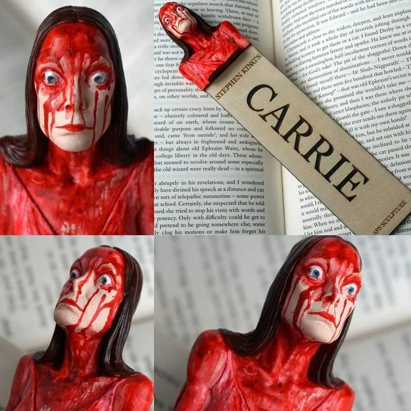 😈Hot sale 65% 🧛‍♂️3d human head horror bookmarks