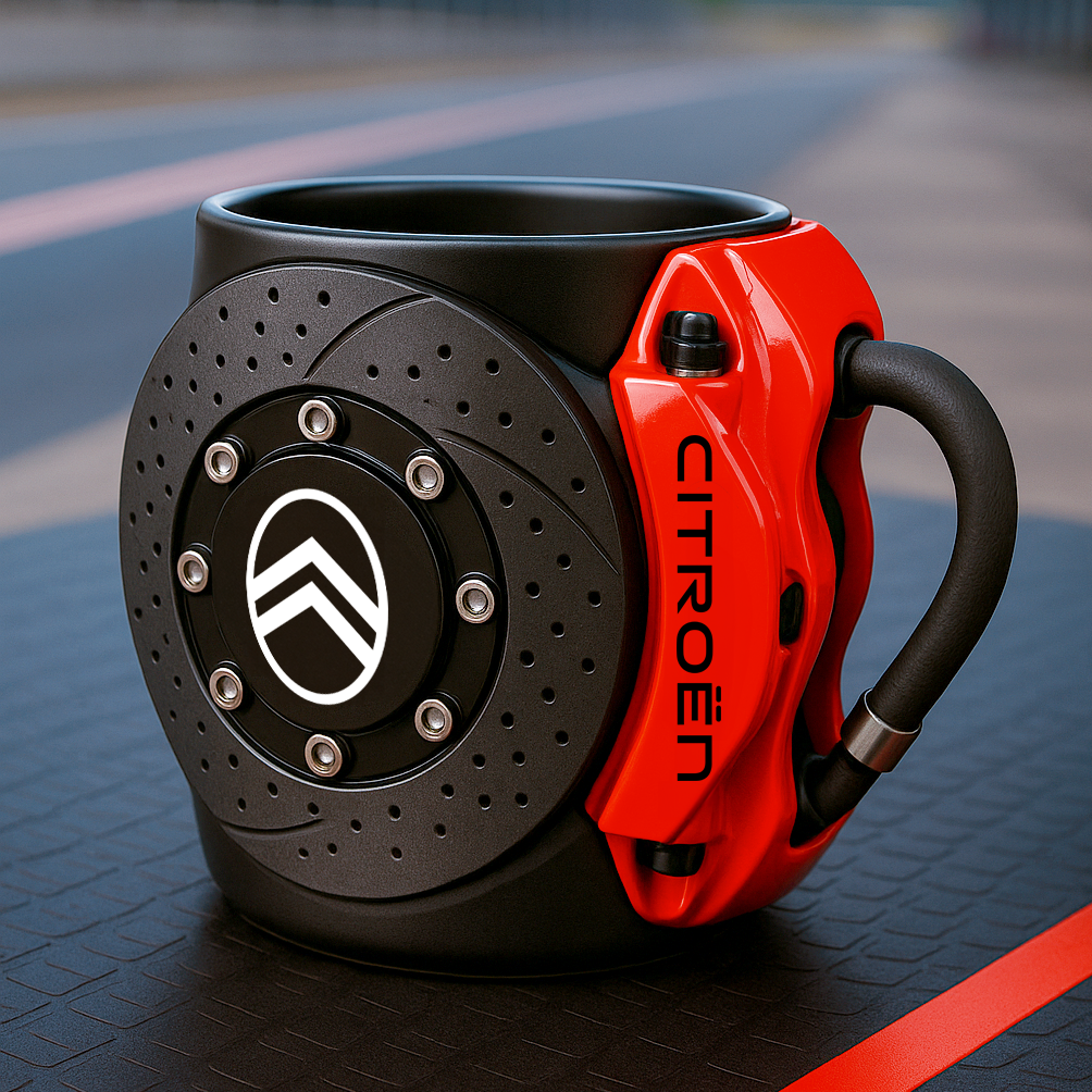 🏎️the coolest brake caliper mug with a car logos