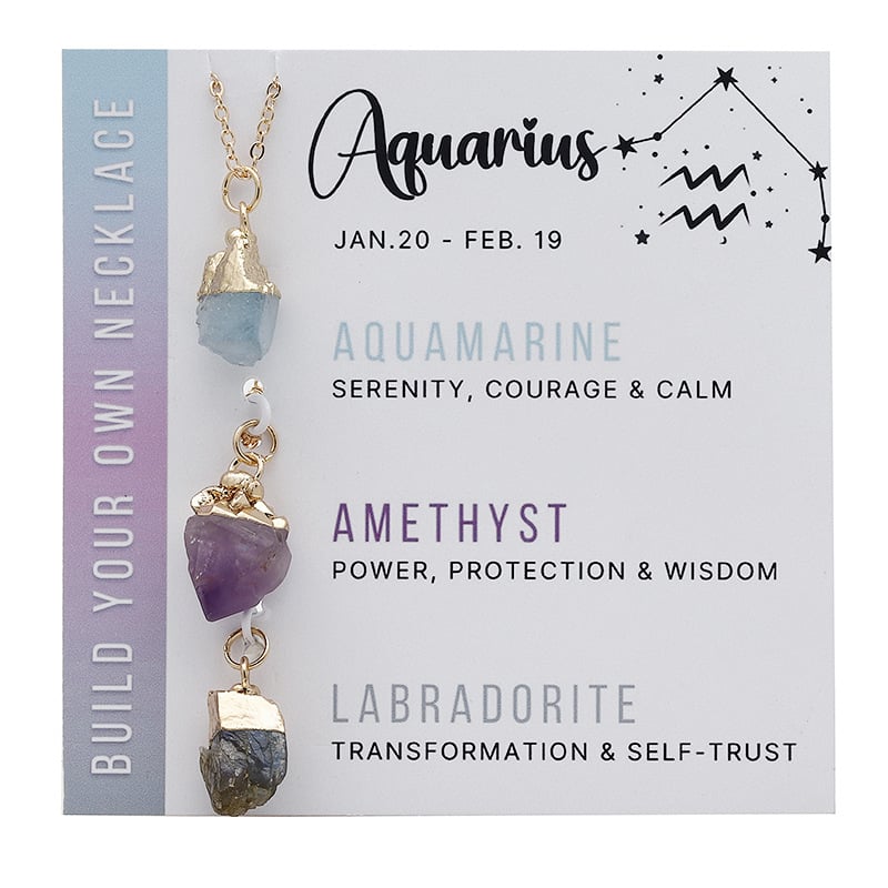12 Zodiac Birthstone Necklace