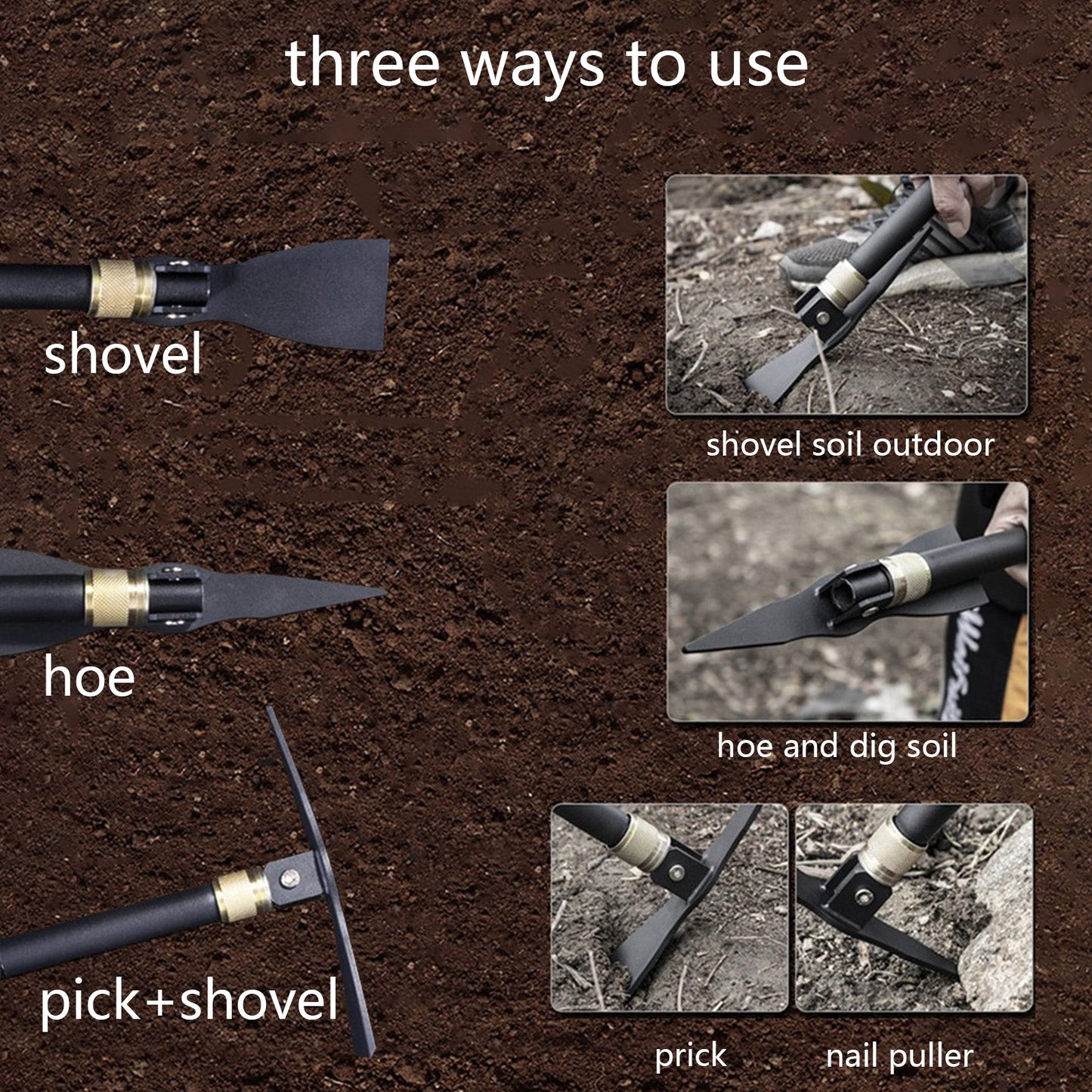3-in-1 Multi-function shovel
