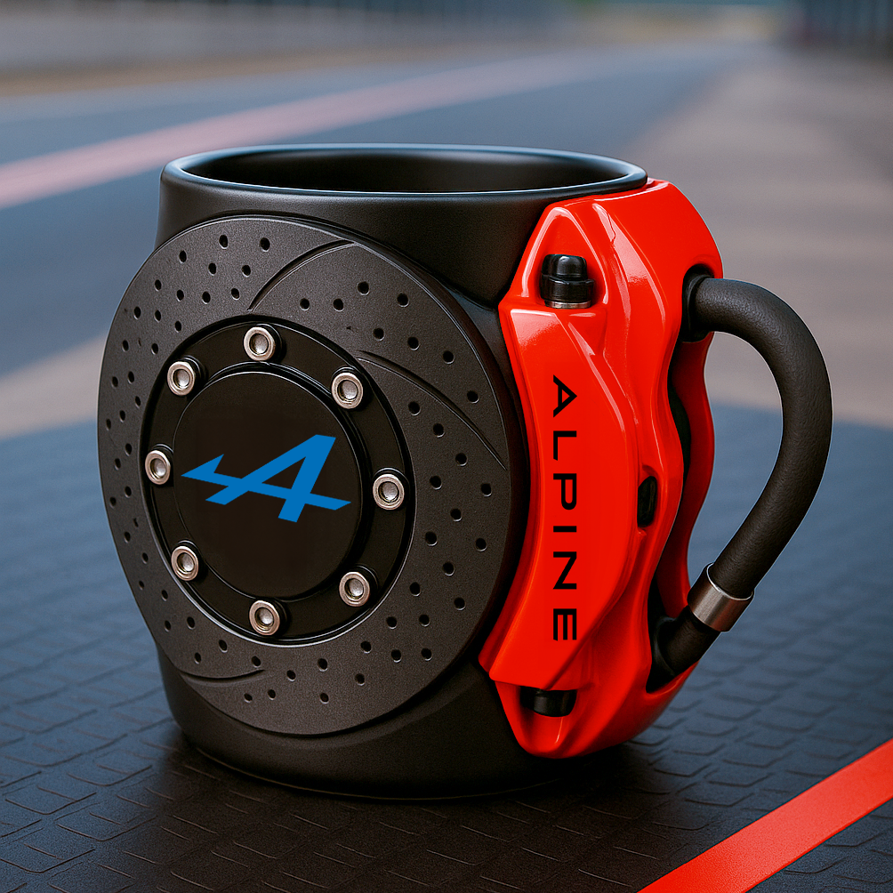 🏎️the coolest brake caliper mug with a car logos