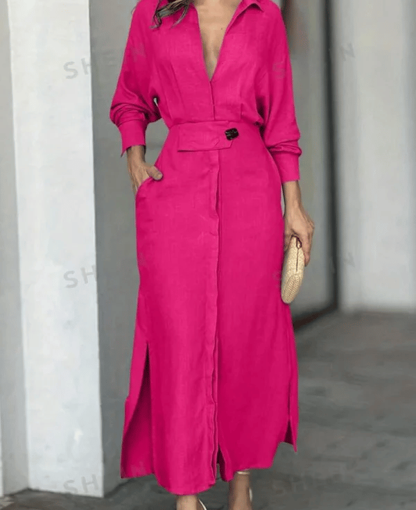🎁49% OFF🎁2025 Cotton And Linen Solid Color Maxi Dress