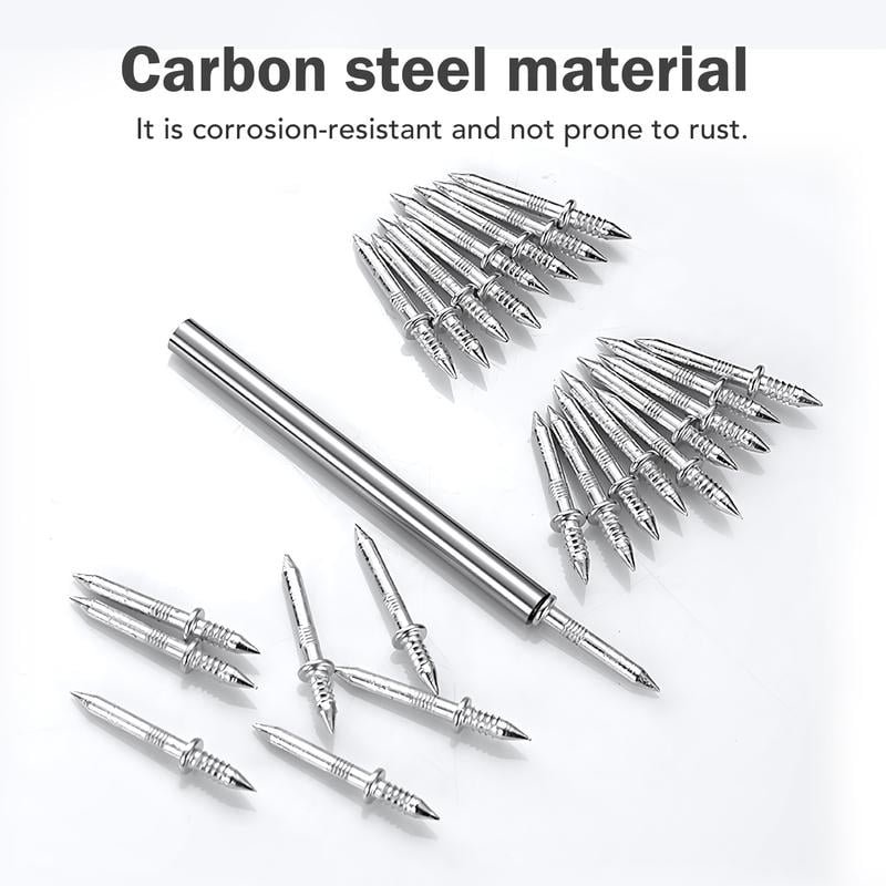 🔥100/200 Counts Double-Headed Skirting Thread Seamless Nail Non Marking