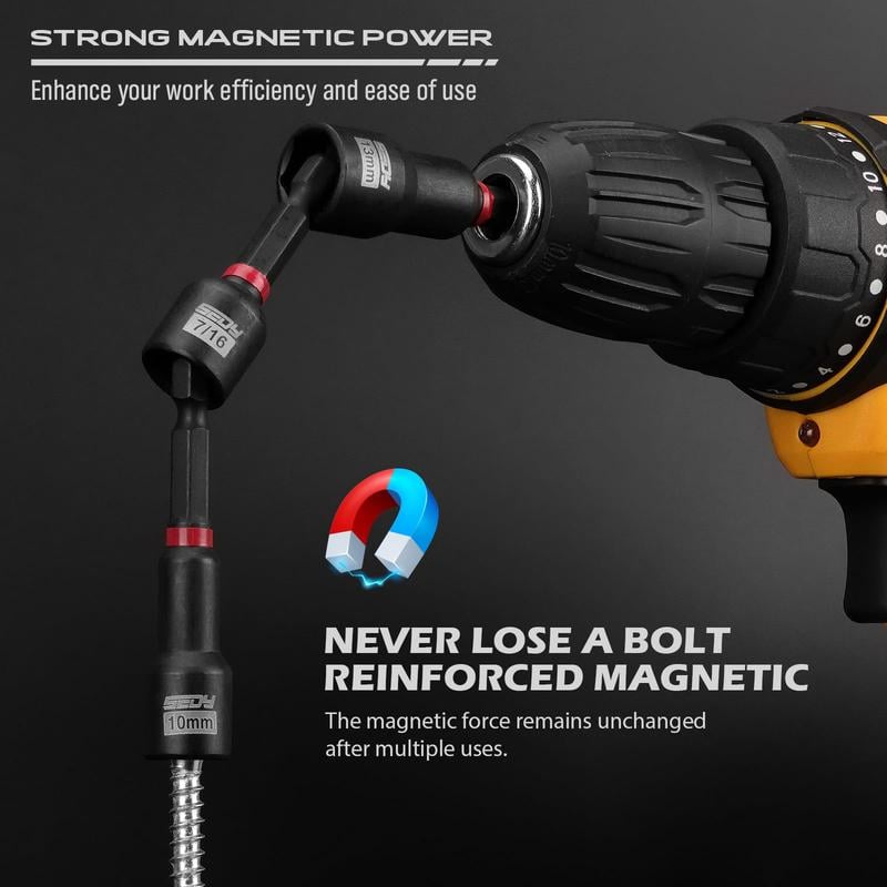 Eptchn 46 pcs Magnetic Impact Nut Driver Set