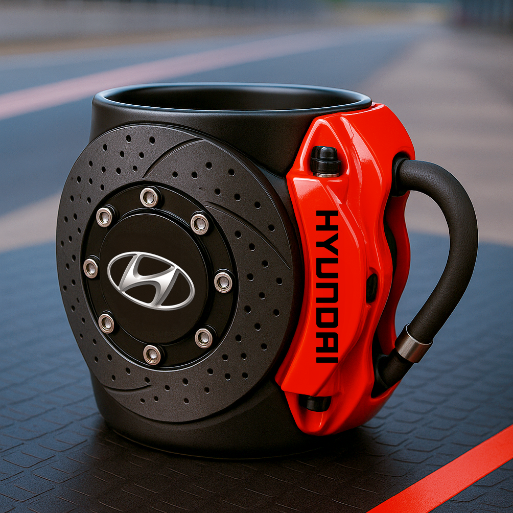 🏎️the coolest brake caliper mug with a car logos