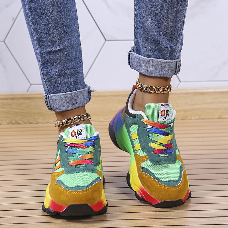 (CHRISTMAS SALE)  | Comfortable & Stylish Rainbow Sneakers