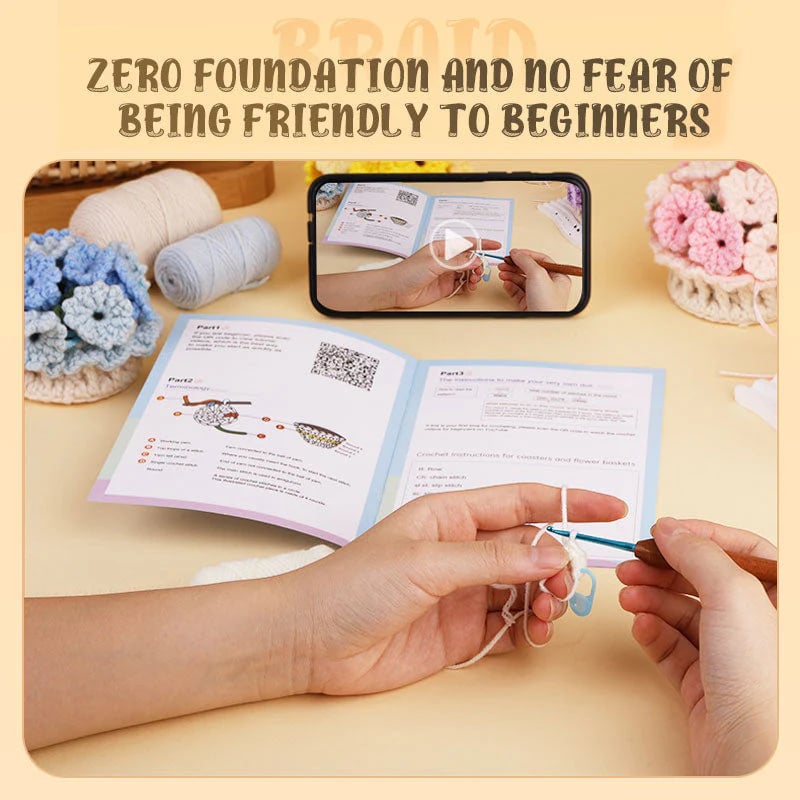 DIY Yarn Kit – Create beautiful floral coasters that captivate and soothe your soul