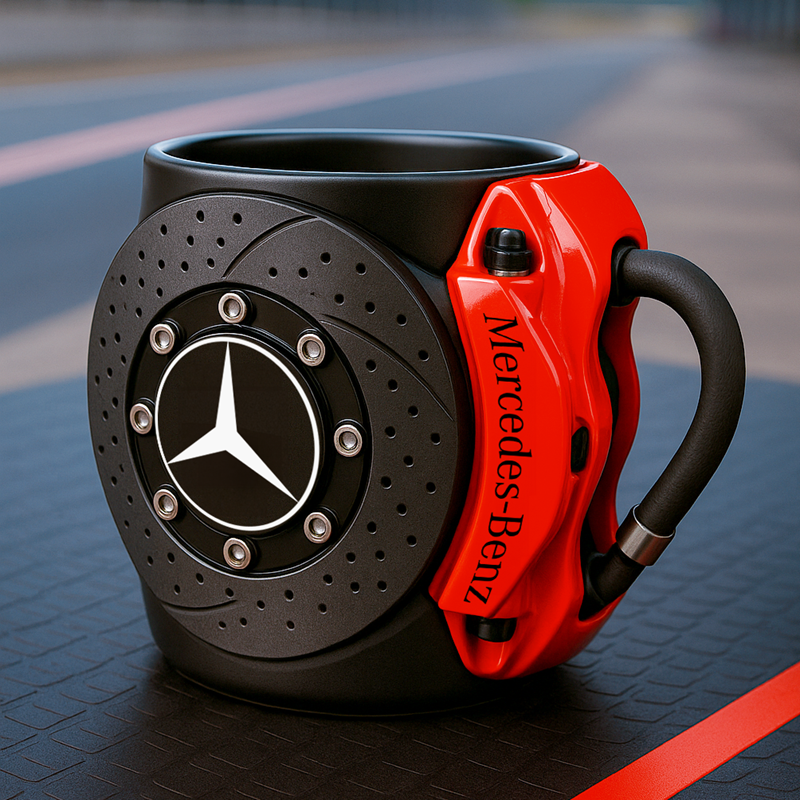🏎️the coolest brake caliper mug with a car logos
