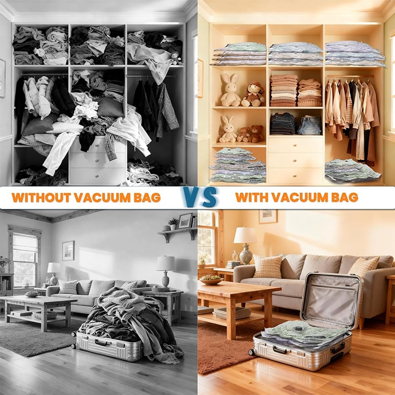 🔥 Last Day of Discounts — Cordless Travel Vacuum Storage Bag Set