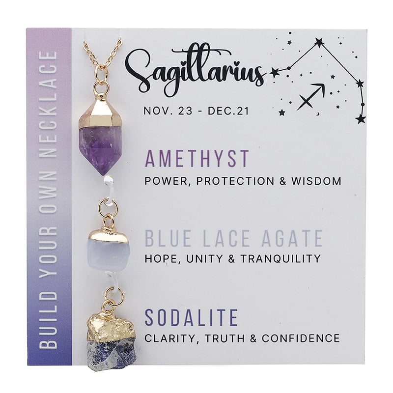 12 Zodiac Birthstone Necklace