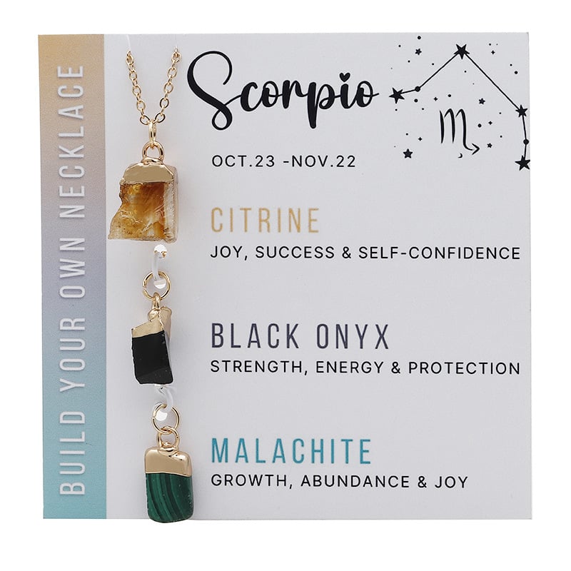 12 Zodiac Birthstone Necklace