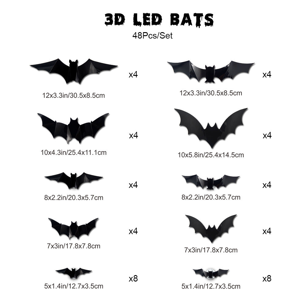 🔥This week's hot sale🔥halloween led 3d bat wall decoration