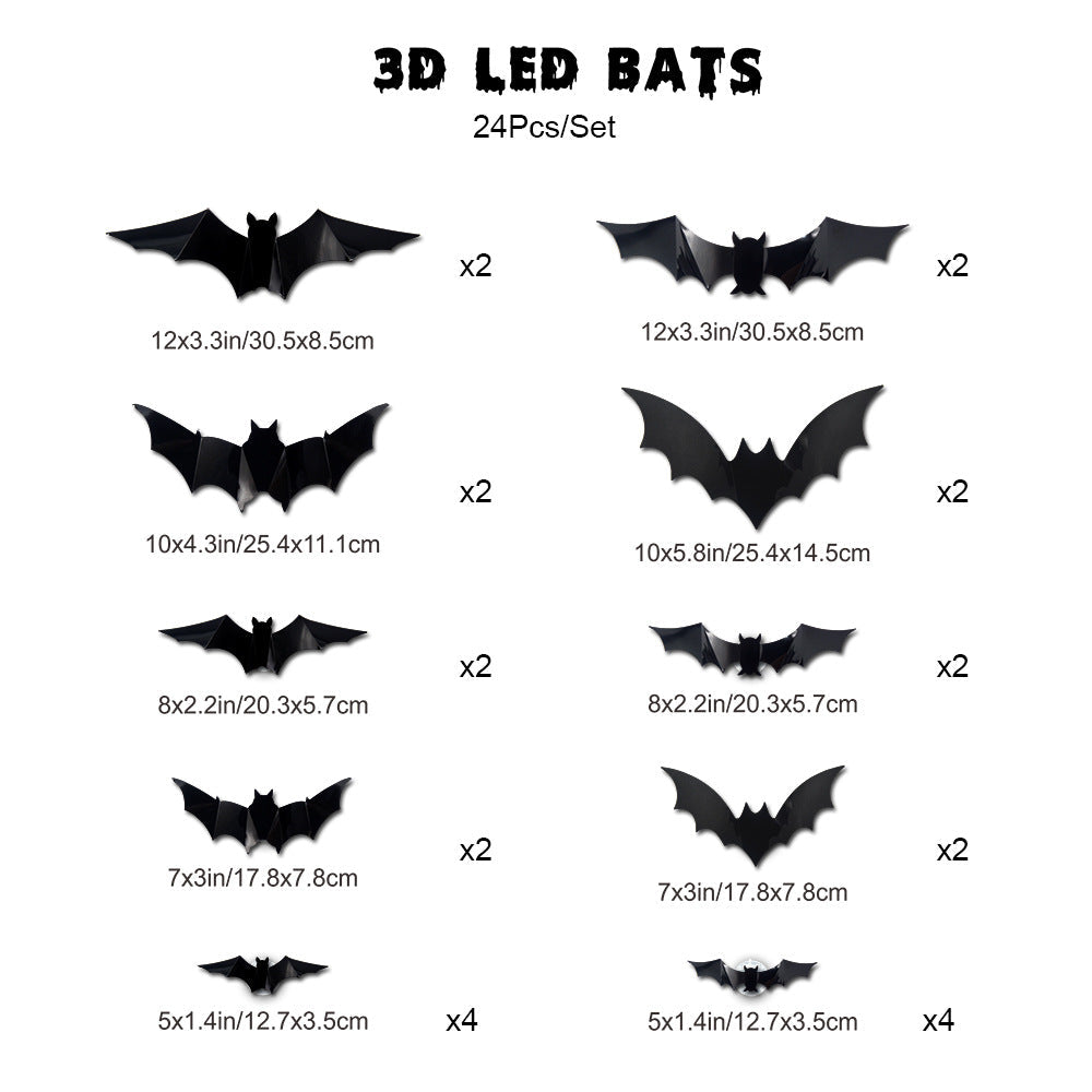 🔥This week's hot sale🔥halloween led 3d bat wall decoration