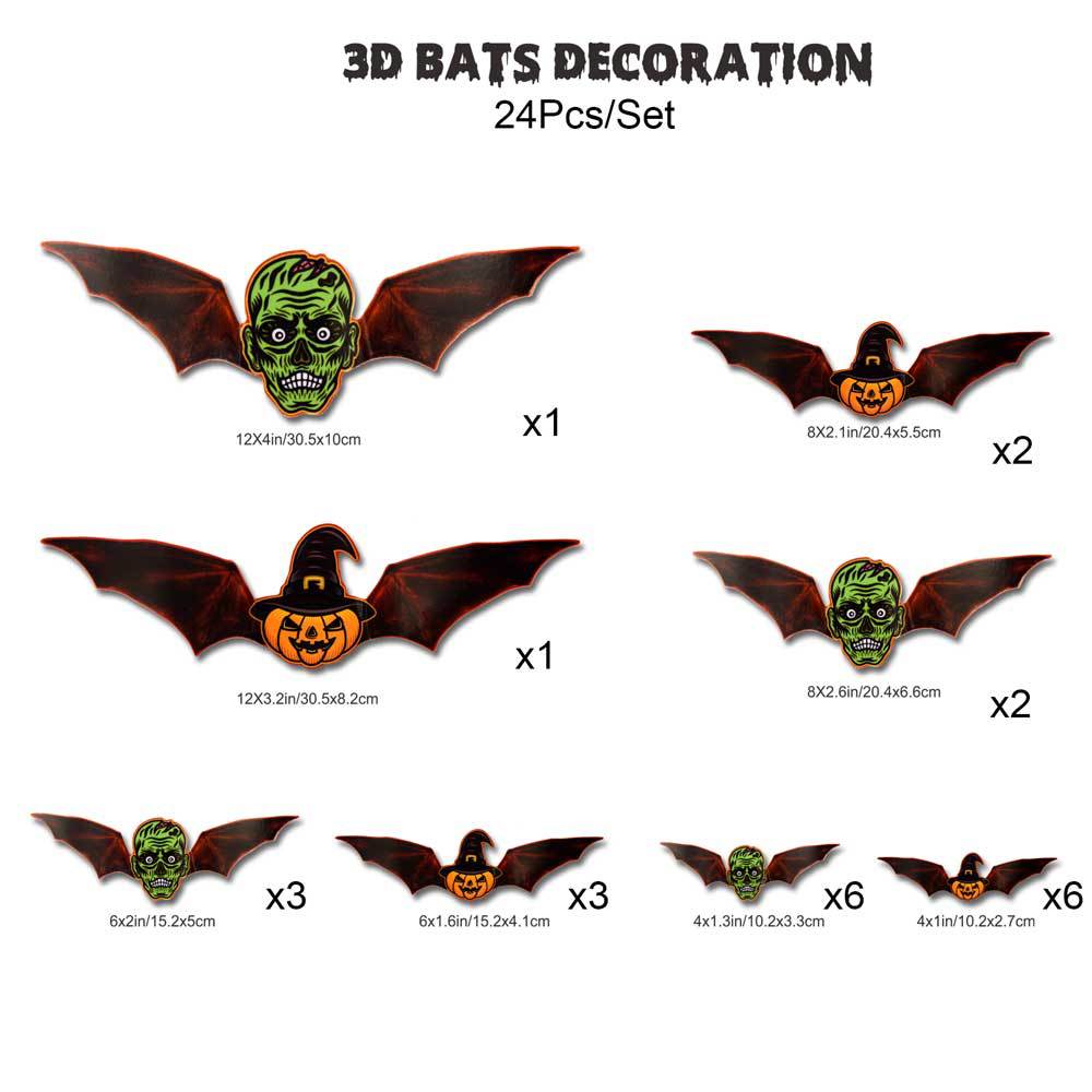 🔥This week's hot sale🔥halloween led 3d bat wall decoration