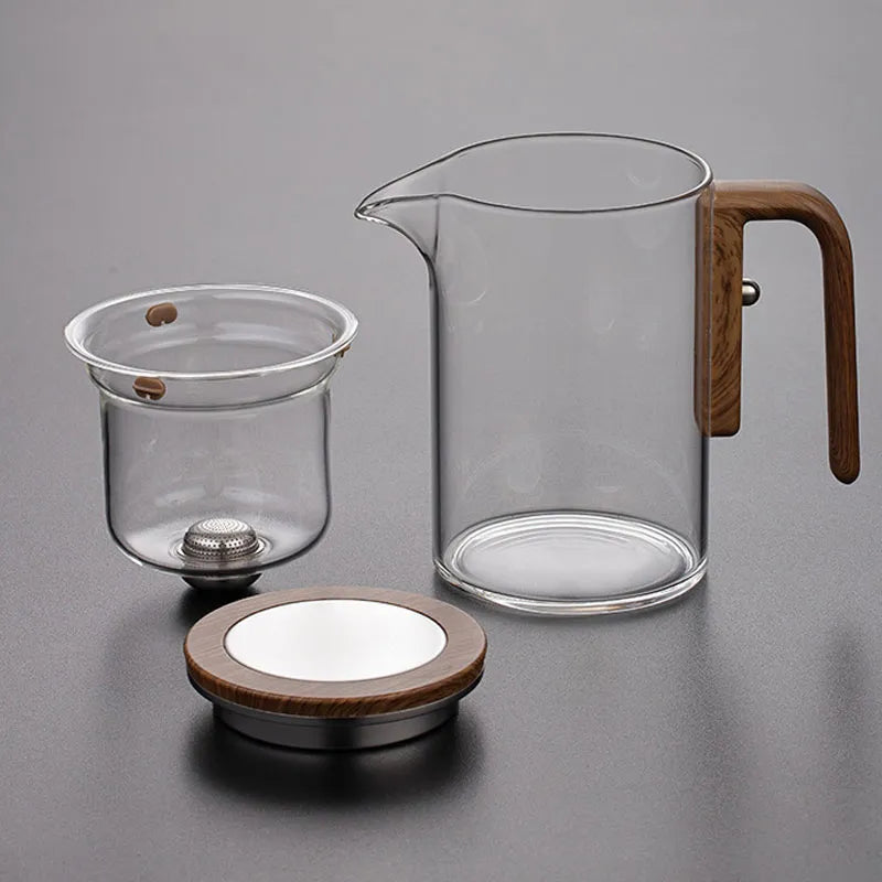 Tea Infuser Teapot | One-Click Brew Control | Heat-Resistant Glass | Drip-Free Pour | SereniCup