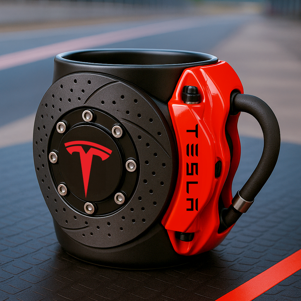 🏎️the coolest brake caliper mug with a car logos