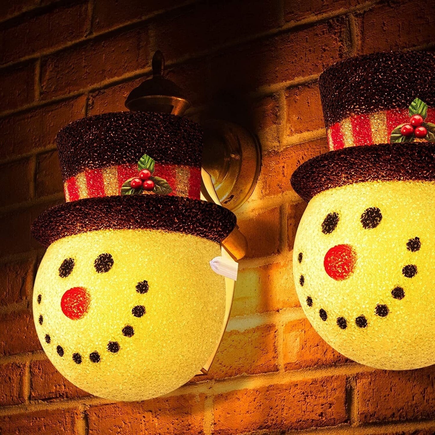 Snowman Porch Light Covers(Two Lampshades)