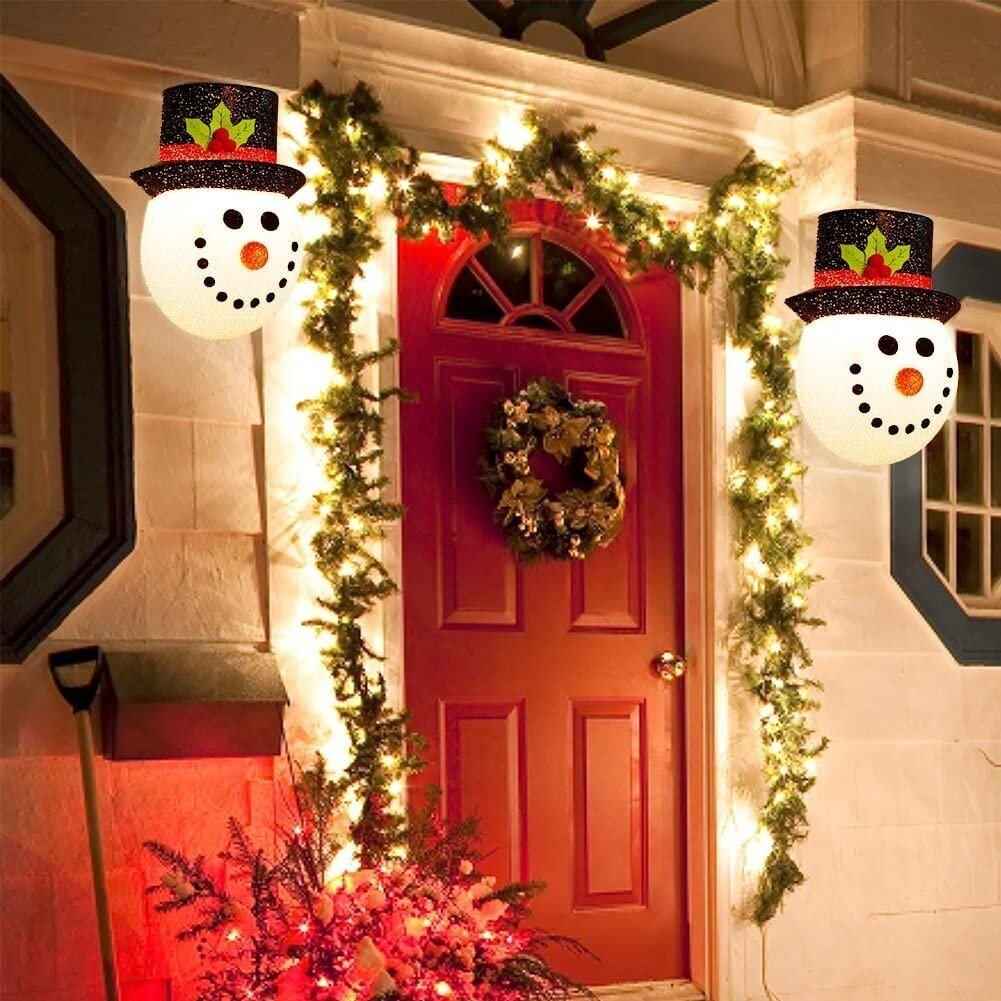 Snowman Porch Light Covers(Two Lampshades)